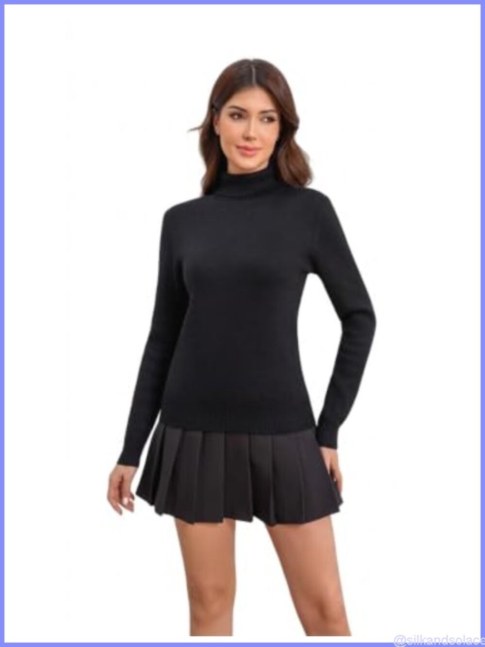 Fleece Lined Turtleneck Sweater Warm Winter Pullover
